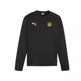Remera de entrenamiento Puma del Club Atlético Peñarol, color negro, de manga larga, con logo de Puma en blanco en el pecho izquierdo y escudo del club en amarillo en el pecho derecho. Tecnología DryCell. Ideal para entrenamiento y uso diario.