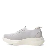 Championes urbanos de tejido tipo knit, color gris claro, con cordones decorativos y suela de plataforma con tecnología Max Comfort.