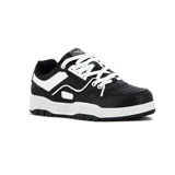 Championes Pony modelo M100 II de estilo urbano y skate, con diseño bicolor en negro y blanco. Presentan una estructura robusta con detalles perforados, cordones blancos y suela de goma con el logo de la marca grabado en el lateral.