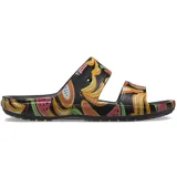 Sandalias Crocs Classic con estampado de frutas tropicales, con diseño de dos tiras y suela de goma.