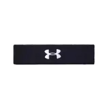 Vincha deportiva Under Armour Performance Headband, color negro con el logo de la marca bordado en blanco en el centro.