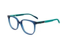 Armazón de acetato azul con detalles en verde y logo de los Yankees de Nueva York en la patilla.