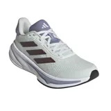 Championes de running Adidas Response Super, color verde claro con detalles en lila y las tres tiras en color borgoña.