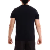 Remera deportiva Asics Core Running de manga corta, color negro, con cuello redondo y el logo de la marca estampado en blanco en el pecho.