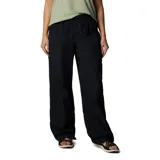 Pantalon de corte holgado y estilo retro, confeccionado en tela técnica con acabado repelente al agua y manchas. Presenta cintura elástica con ceñidor interior, bolsillos laterales y aberturas laterales reforzadas en las perneras para mayor transpirabilidad.