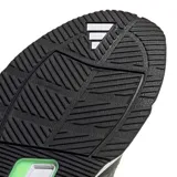 Championes Adidas Dropset Control, color gris con detalles en negro y verde.