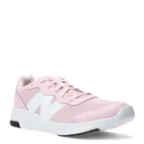 Championes urbanos New Balance modelo Fresh Foam 578, color rosado con detalles en blanco. Confeccionados en una combinación de malla textil y material sintético, cuentan con el logo característico en los laterales y una suela blanca con amortiguación.