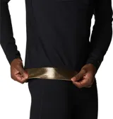 Remera térmica de manga larga Columbia Omni-Heat Infinity Omni-Wick, color negro, de corte ajustado y diseño liso con el logo de la marca en el pecho.