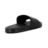 Sandalias Quiksilver modelo Glass para hombre, en color negro. Presentan una tira ancha en el empeine con el logotipo de la marca grabado en relieve.