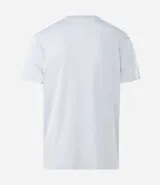 Remera deportiva de hombre, color gris claro, con cuello redondo y manga corta. Presenta un sutil efecto degradado o panel de color más claro en la zona del pecho.