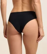 Kit de dos bombachas boyshort de microfibra cortadas con láser, una color beige y otra negra.