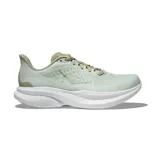 Championes de running Hoka Mach 6, color verde agua claro con suela blanca. Diseño aerodinámico con malla técnica transpirable y amortiguación de alto rendimiento.