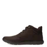 Botas tipo chukka Caterpillar modelo Roamer Mid 2.0, confeccionadas en cuero nobuck color marrón café. Presentan diseño de caña media con cuello acolchado, cierre de cordones y suela de goma flexible.