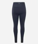 Pantalón legging deportivo color marrón con cintura alta en contraste color blanco. Confeccionado en tejido de poliamida y elastano, de ajuste ceñido al cuerpo.