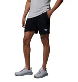 Short de baño negro con tecnología Omni-Shield y Omni-Shade UPF 50. Cuenta con cintura elástica ajustable con cordón, calzoncillos interiores de malla, bolsillos laterales y un bolsillo trasero con cierre de seguridad.