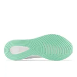 Championes New Balance WLWKRNM1 para dama, color blanco con detalles en lila, celeste y verde agua.