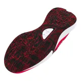 Championes de básquet Under Armour Lockdown 7, color rojo con detalles en negro y blanco. Presentan el logo de la marca en el lateral y la inscripción "LD7" en el tobillo.