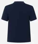 Remera de algodón color azul marino con cuello redondo y estampado frontal con la inscripción 'Oregon 1989' en tonos blanco y celeste.