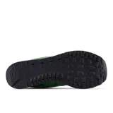 Championes urbanos New Balance modelo 574 U574GRE, color verde con detalles en blanco y gris, confeccionados en gamuza y malla, con el clásico logo 'N' en los laterales y entresuela ENCAP.
