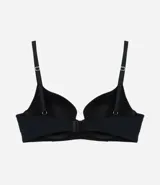 Soutien básico de microfibra color blanco, modelo Sustentación, con relleno y breteles regulables.