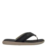 Sandalias tipo chancleta Cartago modelo Dubai Dedo, color negro con suela y detalles en beige. Presentan plantilla texturizada con puntos de relieve y tiras anchas con divisor de dedos y logo aplicado.
