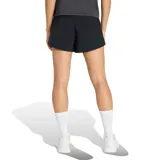 Short deportivo Adidas Workout Essentials 2 en 1 para mujer, de color negro, con cintura elástica y el logo de la marca en blanco en la pierna izquierda.