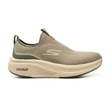 Championes deportivos Skechers Go Run Elevate Upraise 2.0 color marrón claro, sin cordones, con capellada de tejido elástico, plantilla Air-Cooled Goga Mat y amortiguación Ultra Ligera.