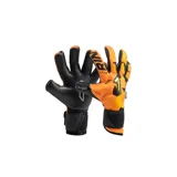 Guantes de arquero Rinat Meta Tactik GK Alpha, con dorso de neopreno con estrías de alta frecuencia y cubierta Active Cell Zone. Corte Ergo-Roll y palma de látex alemán Omega Grip. Cierre de neopreno y muñequera elástica con correa de 2 piezas.
