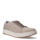 Zapatos casuales tipo zapatilla de hombre, color taupe (nude/beige claro), con acabado tipo nobuk y suela plataforma blanca gruesa. Presentan cordones del mismo color y el logo "FW / EASYWEAR" grabado en el lateral.