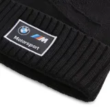 Gorro de lana negro con logo de BMW Motorsport bordado en el frente.