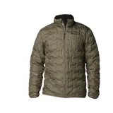 Campera Columbia Delta Ridge II con tecnología Omni-Heat, color verde oliva, con relleno de plumón de 650 fill power y cierre frontal.