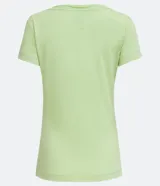 Remera básica celeste con escote en V, manga corta y bolsillo pequeño en el pecho.