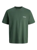 Remera de manga corta y cuello redondo con calce relajado. Confeccionada en algodón orgánico, presenta un pequeño estampado tipográfico en el pecho.