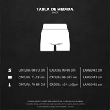 Calza deportiva tipo biker, color dorado metalizado, con tiro alto.