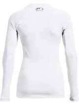 Remera de manga larga Under Armour CG Authentics Crew, color blanco, de calce ajustado.