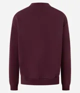 Saco de algodón color bordó con cuello redondo y mangas largas. Tiene ribete en cuello, puños y bajo. Estampado frontal con la leyenda "Paris - Champs Élysées - Est. 1965".