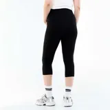Legging de maternidad color negro, corte 7/8, diseñado con cintura alta y elástica para mayor comodidad durante el embarazo.