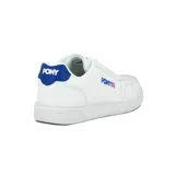Championes urbanos Pony modelo Prusia, color blanco con detalles en azul.