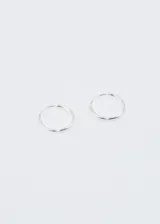 Par de aros tipo argolla de plata 925.
