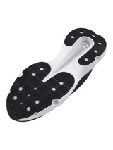 Championes de running Under Armour modelo Infinite, color negro con suela blanca. Presentan parte superior de tejido de punto transpirable y amortiguación reactiva UA HOVR para mayor retorno de energía.