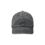 Gorra Eme Studios modelo Dek Shadow, de color negro con efecto gastado y diseño de seis paneles con visera curva. Cuenta con un pequeño logo bordado en tono oscuro en el panel frontal.