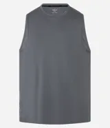 Musculosa deportiva Get Over para hombre, de color verde militar, cuello redondo y diseño liso de corte regular.