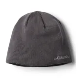 Gorro de punto tipo beanie color gris oscuro, con diseño de ajuste ceñido y logo de la marca bordado en el lateral. Cuenta con forro reflectante térmico interno.