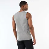 Pack de dos musculosas de punto, una en color negro y otra en gris melange, con cuello redondo y diseño sin mangas.