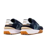 Championes deportivos Joma C.501 para hombre, color azul marino con detalles en azul turquesa, blanco y marrón. Fabricados con malla transpirable y piel sintética, con sistema de ventilación VTS, plantilla elaborada con materiales reciclados, mediasuela de phylon reciclado y suela de caucho DURABILITY.