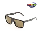 Lentes de sol MDQ modelo Laki, con montura cuadrada color marrón oscuro y lentes marrones.