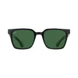 Lentes de sol Akila con montura cuadrada negra y lentes verdes.