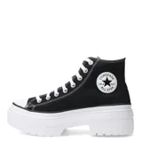 Championes Converse Chuck Taylor All Star Lugged, de caña alta, color negro con suela blanca de plataforma.