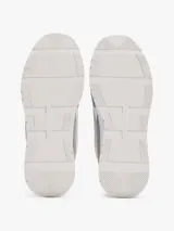 Zapatillas Tommy Hilfiger de mujer, color gris con detalles en rosa y blanco. Confeccionadas en poliéster con paneles de malla y logo TH en la lengüeta y lateral.