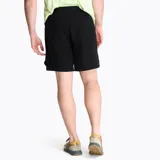 Short deportivo negro con cintura elástica y cordón interior. Cuenta con bolsillos delanteros, bolsillo trasero con cierre invertido y calzoncillo interior.